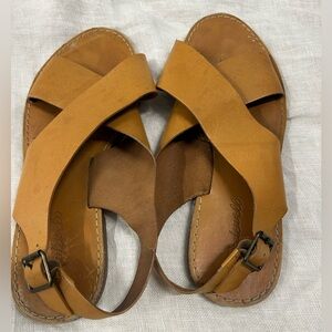 Madewell The Boardwalk Crossover Sandal, Size 10